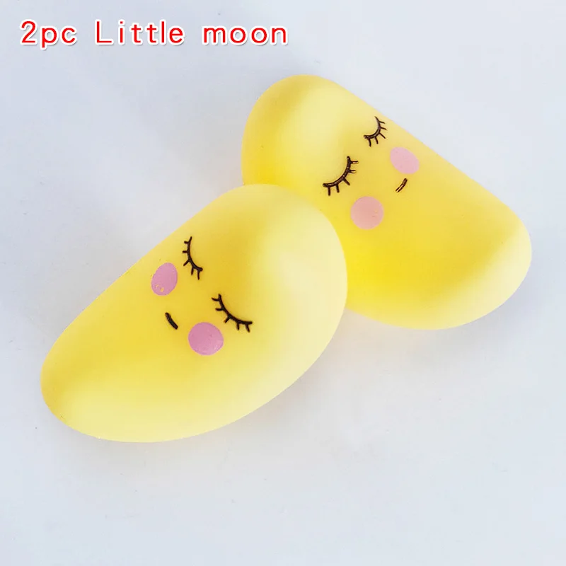2pc Little moon 2 шт./10 шт. милая розовая свинка антистрессовая игрушка креативный Забавный детский подарок украшение дома стресс сжимаются Мультяшные мягкие животные сжимаются игрушки - Цвет: 2pc Little moon
