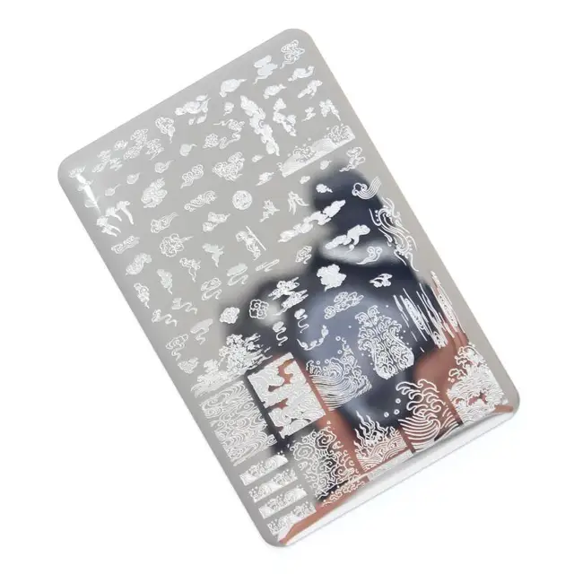 1PC**9.5X14.5cm Nail Art Stamping Plate 304 Stainless Steel Templates  Plates Image--Unique Design/Lace design nail Stamp Plate 54