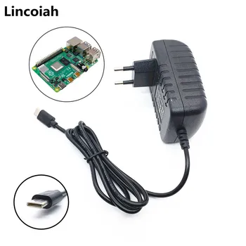 

Lincoiah Power Supply Charger AC/DC Adapter 5V 3A PSU USB Type C 5 V Volt 3000mA for Raspberry Pi 4 Model B 1GB 2GB 4GB Kit