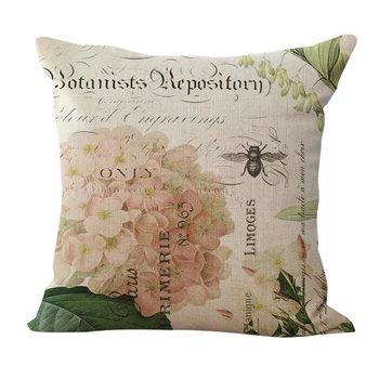 

18 * 18 inches Home Decor Polyester Romantic Flower Pattern Cushion Cover Home Decoration Decorative Sofa