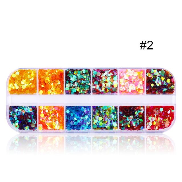 Grid/Set  Nail Art 3D Flakes iridescent Nail Sequins Sparkly 3D Thin Butterfly Flakes Polish Decor For Nail Art Accessories