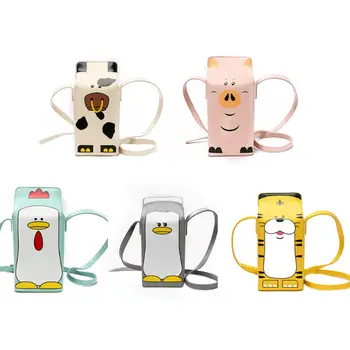 

Women Girl Cartoon Milk Box Shoulder Crossbody Bag Satchel Purse Phone Wallet Shoulder bag