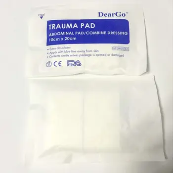 

New Pads Haemostatic Cushion Stop Bleeding Non-woven Fabric Absorbent First Aid Kit Emergency Abdominal Pad Combine Dressing