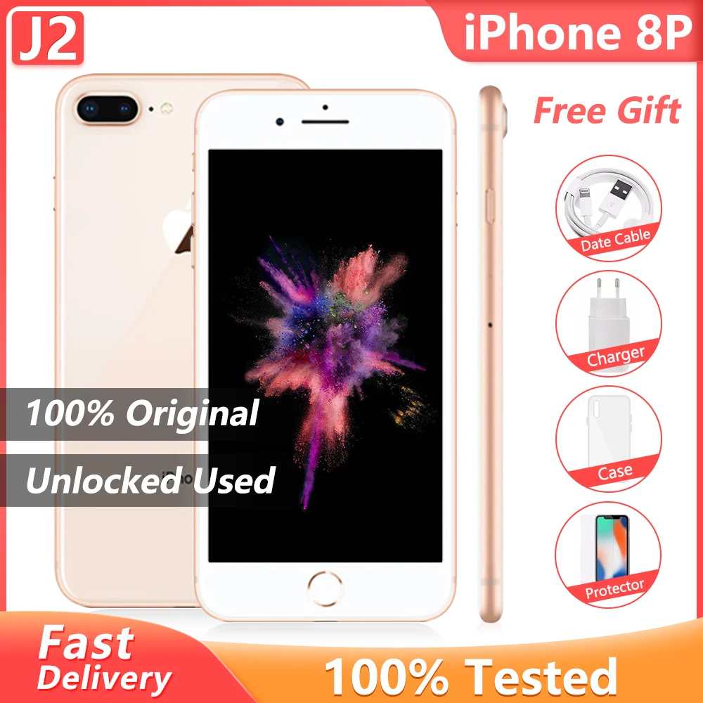 Оригинальный Смартфон Apple iPhone 8 Plus 3 ГБ + 64 Гб/256 шестиядерный 5 дюйма 12 МП iOS A11 4G LTE