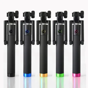 

Portable Aluminum Alloy Extendable Monopod Self-Pole Handheld Wired Selfie Stick for IPhone Easy To Carry Lightweight