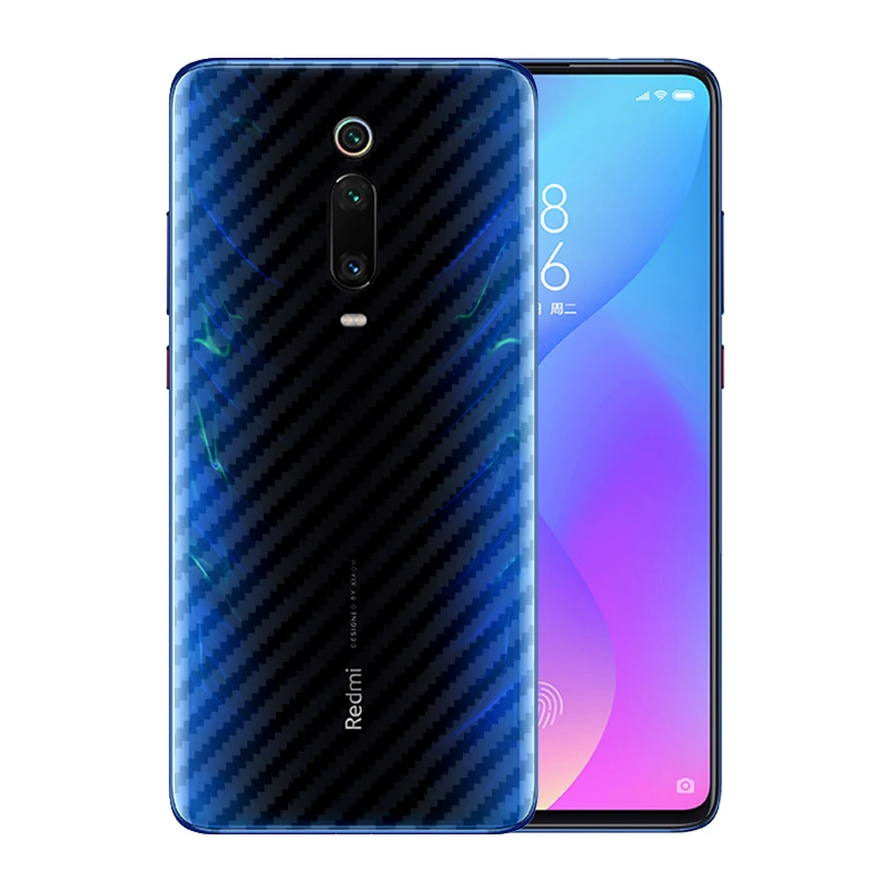 

3 Pieces UltraThin 0.05 mm Slim Fit Transparent Carbon Fiber Sticker For Xiaomi Mi 9T/Mi9T Pro 6.39" Anti-Scratch Back Film