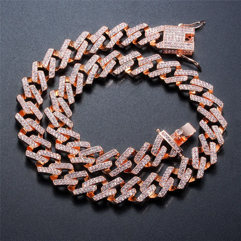 Цепочка с кубинской подвеской для мужчин и женщин роскошное ожерелье до ключиц