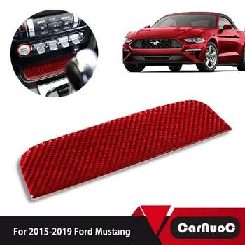 

Quality Carbon Fiber Console Storage Box Decor Trim Cover Car Accessories Fit For Ford Mustang 2015-2019