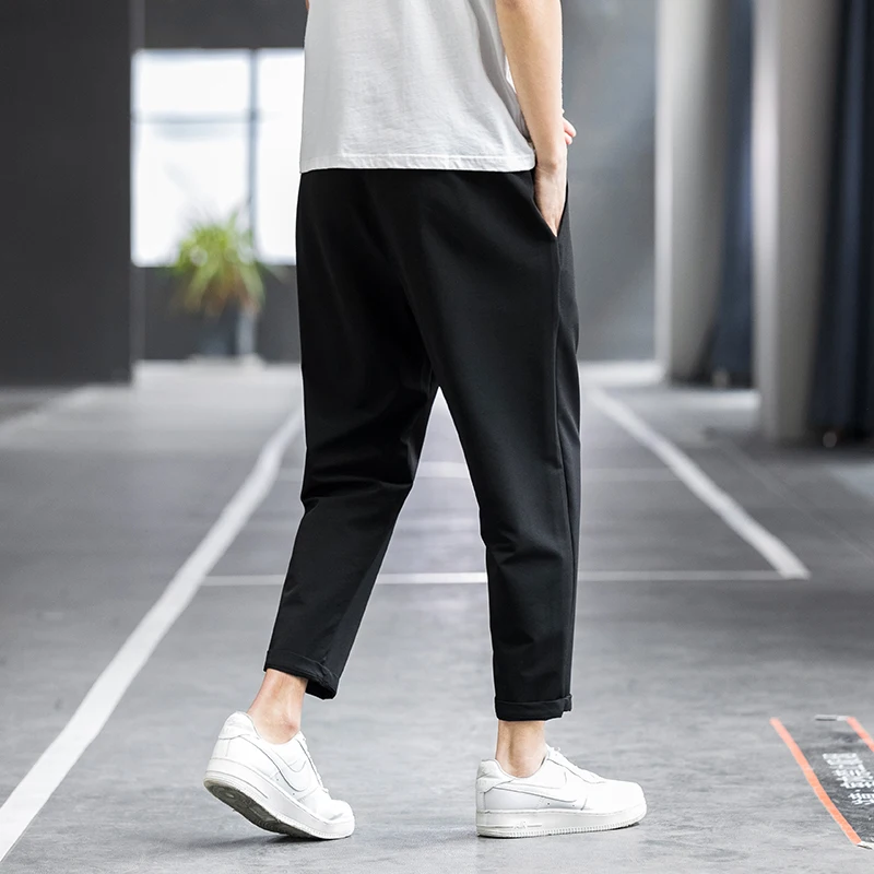 Men's Spring Summer Casual Fashion Quick Dry Breathable Solid Color Lightweight Street Fitness Joggers Trousers men trousers