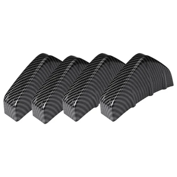 

4PC Universal Carbon Fiber Look Car Rear Bumper Lip DIffuser Shark Fins Splitter