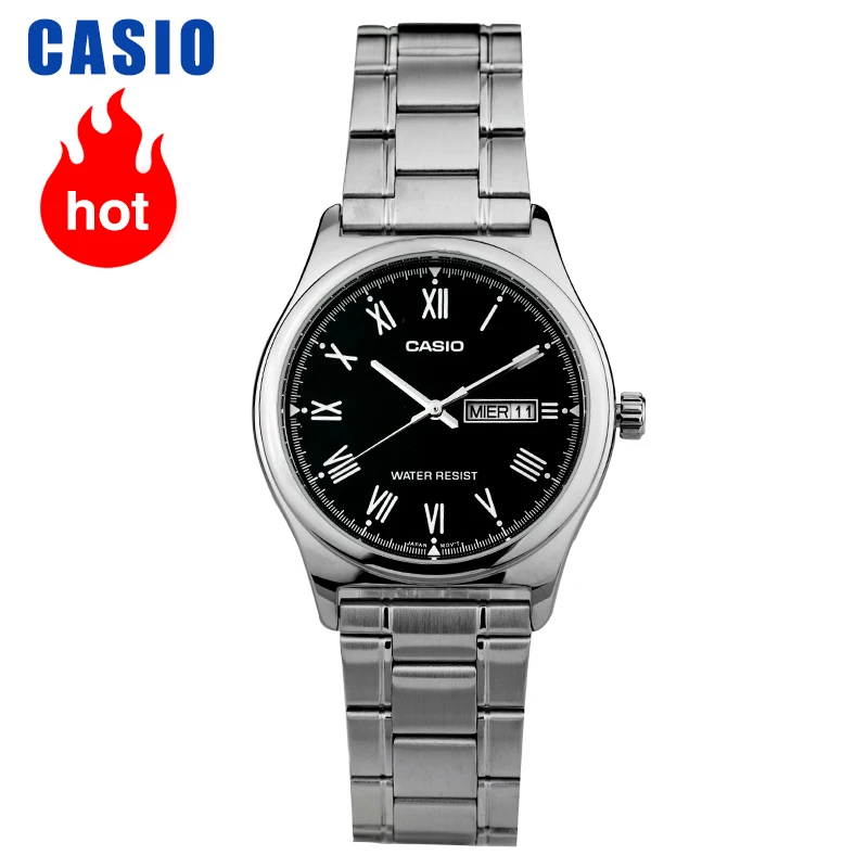 Кварцевые мужские часы Casio с указателем отображением календаря ремешком на руку