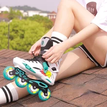 Breathable Backpack Inline Skates Protection 4 Wheels Professional Roller Skate Shoes Pattini A Rotelle Fitness Equipment