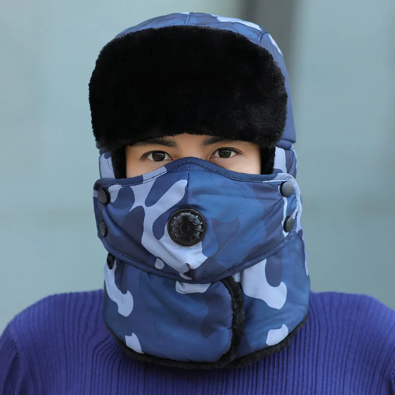 Hat men winter outdoor cold protection cotton cap earmuffs female autumn and winter cycling windproof cap