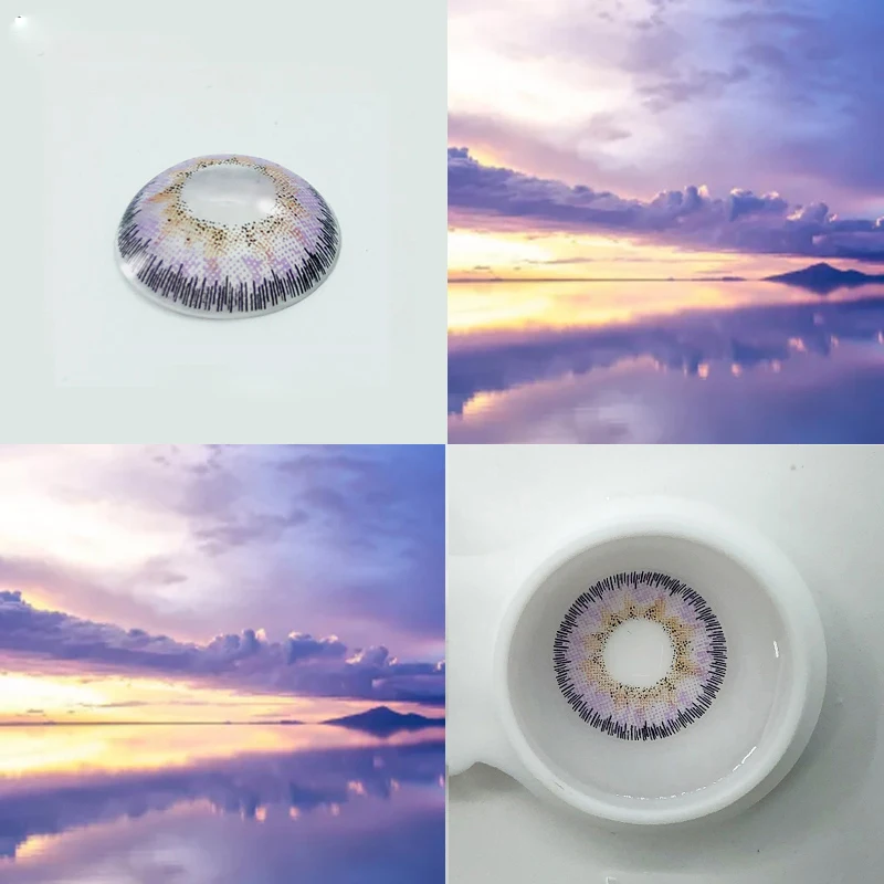 

1 Pair Purple Circle Eye Colored Contact Lenses Eye Color Cosemtic Contact Lens for Eyes
