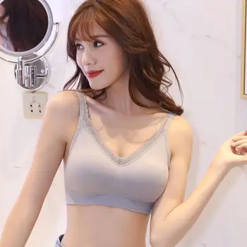 

2019 Sexy Sports Bra Seamless Sexy Lace Beauty Back Breathable Push Up Underwear Anti-light Sports Freedom Bra #15