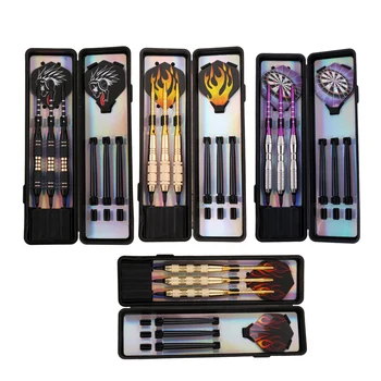 

12 Assorted Brass Barrels Soft Tip Darts Electronic Darts with Dart Case