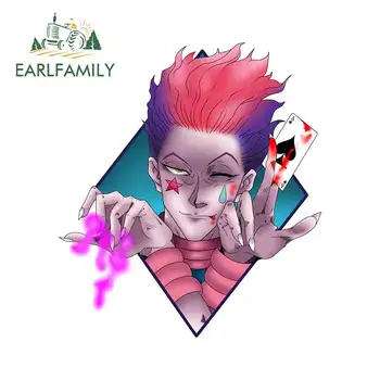 

EARLFAMILY 13cm x 11.7cm for Hisoka Card Lucas Brenner's Artist Shop Waterproof Funny Car Stickers Laptop Windshield Decals