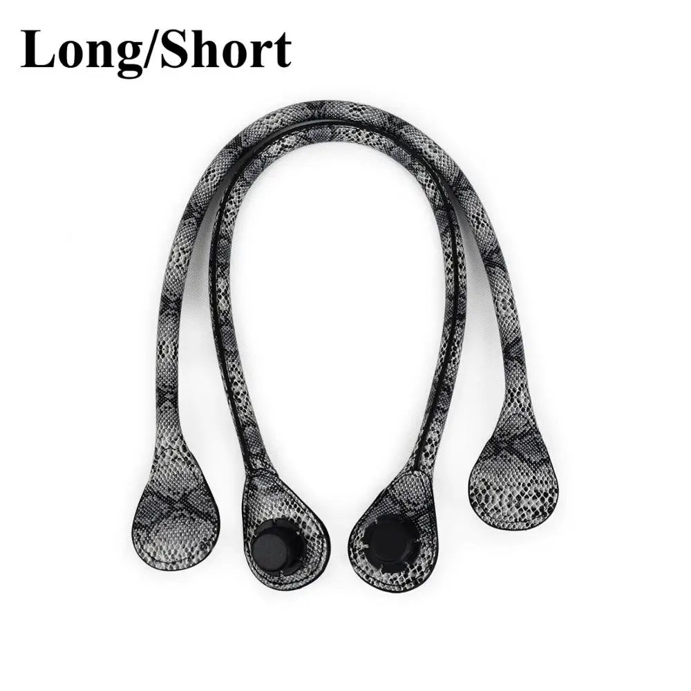 Long Short Faux Snakeskin Snake Skin Handle for Obag Serpentine PU