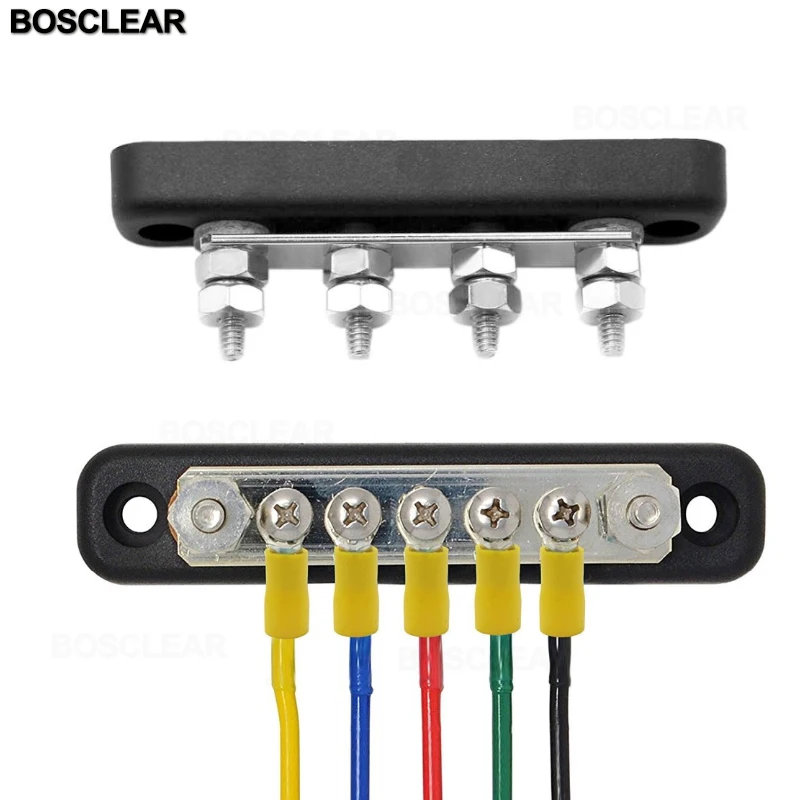 100A-150A AC DC 4/5/10/20 Gang клеммной колодки общий шина с латунные клеммы для грузовых автомобилей, жилых автомобильных прицепах Автобусы лодки и т. д
