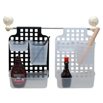 

Plastic Wall Hanging Rack Multi-purpose Storage Rack Toiletries Organizing Rack Kitchen Utensils Hanging Shelf for Kitchen