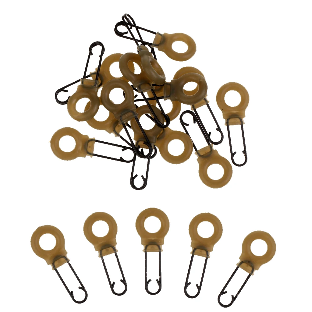 20 Pcs Carp Fishing Matt Double Hook Quick Change Clips Link Multi Clips