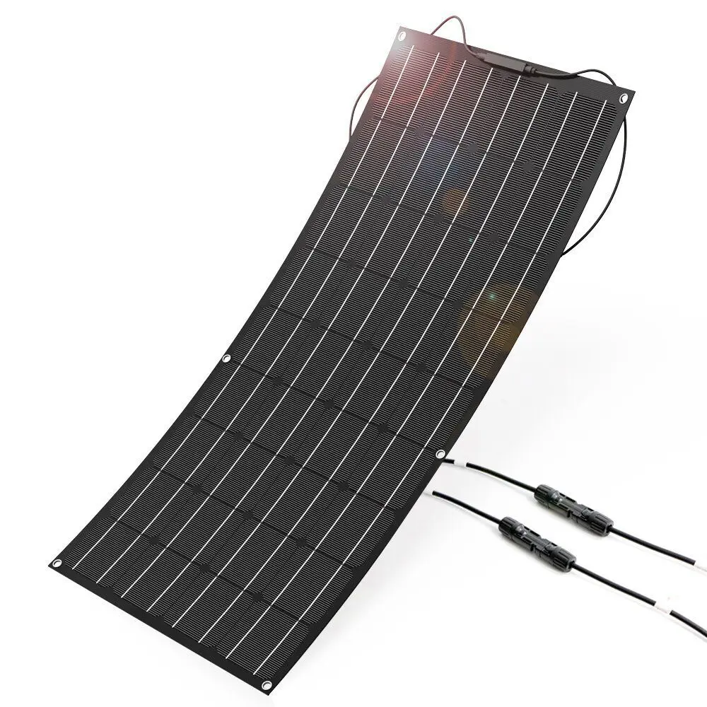 

High efficiency 100w semi flexible solar panel for RV boat car 12v solar charge Monocrystalline solar cell kit solar
