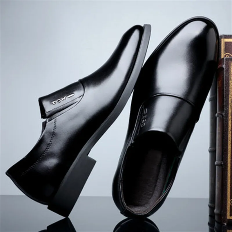 Туфли мужские классические элегантные формальные свадебные туфли без застежки