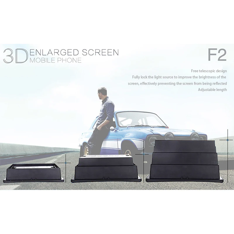 8,2 ''ПВХ объектив HD Мобильный увеличитель для экрана телефона 3D видео усилитель легкое складывающееся увеличительное стекло прочный