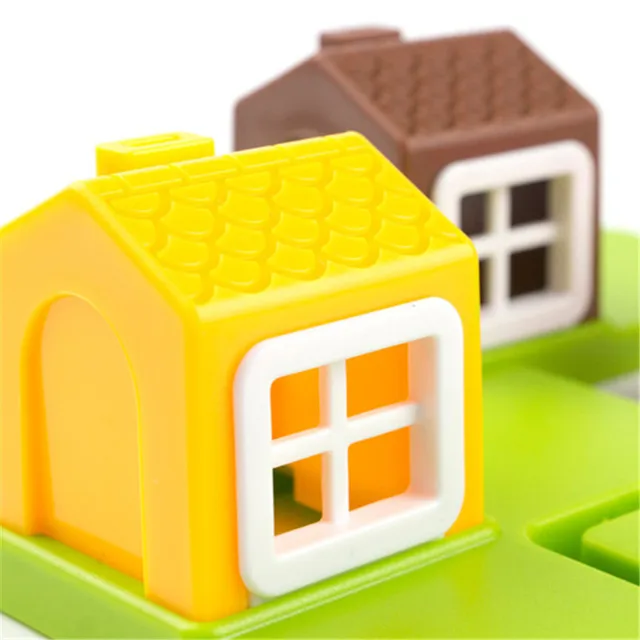Children Smart Hide&Seek Board Games Three Little Piggies 48 Challenge with Solution Game IQ Training Toys For Kids Thinking 3