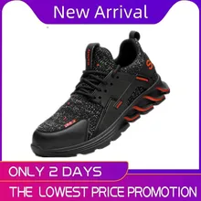 Men steel toe Dropshipping Safety Boots Outdoor Breathable Safety shoes For Men Puncture-Proof Workers Sneakers