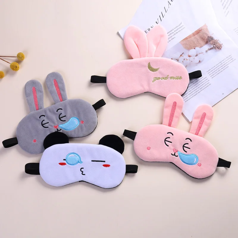 

Korean-style Creative Ice Compress Cartoon Eye Patch Shading Sleep Short Plush Animal Eye Patch Manufacturers Direct Selling Cur