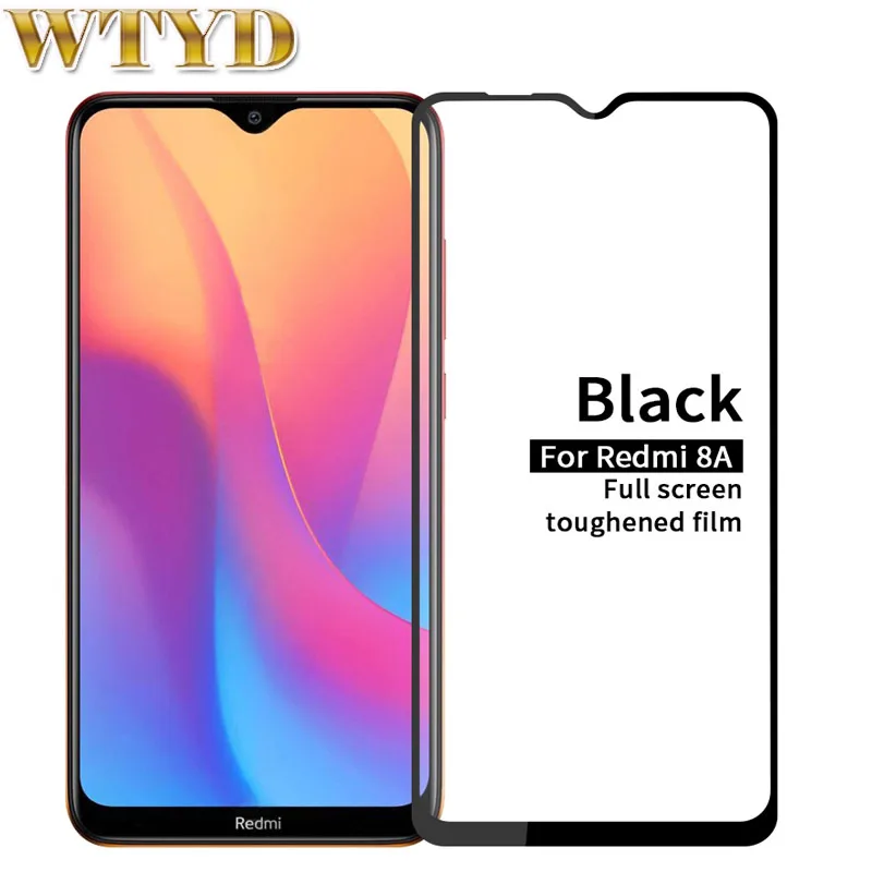 MOFI для Xiaomi RedMi 8A защита экрана смартфона 9H 2.5D полный экран Закаленное стекло пленка для RedMi 8A - Цвет: Black