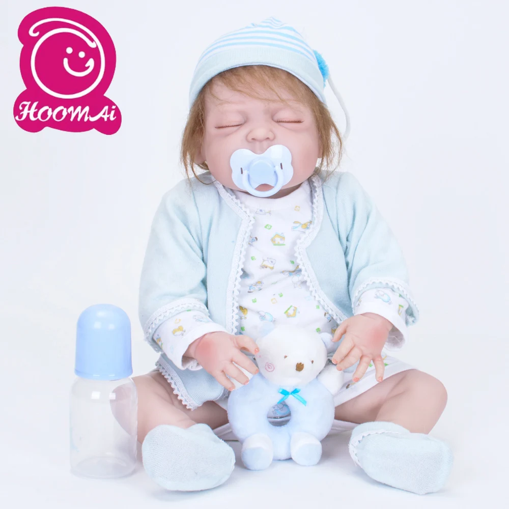 

22'' 55CM Collectible Bebe Reborn Baby Dolls Full Vinyl Body So Truly Like Alive Doll In Brazil Toddler bebe Toy Birthday Gifts