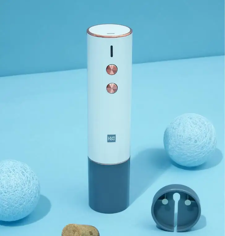 2020 Original Huohou Automatic Colorful Red Wine Bottle Opener Electric Corkscrew Foil Cutter Cork Out Tool 6S Open 500MAh Batte (1)