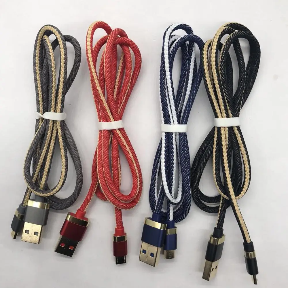 Кабель Micro USB type C джинсовый зарядный кабель для Android samsung Xiaomi redmi LG htc универсальный кабель для быстрой синхронизации данных