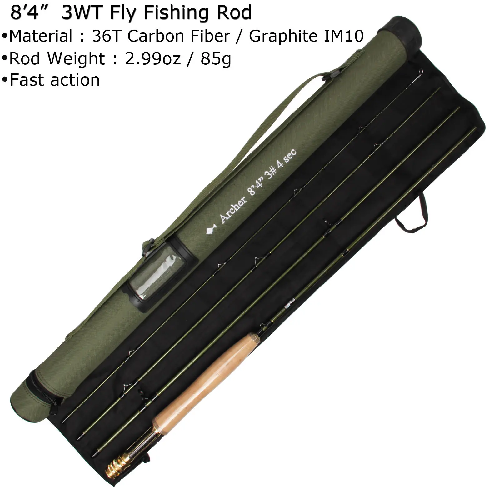 8.4 ft 3WT Fly Rod