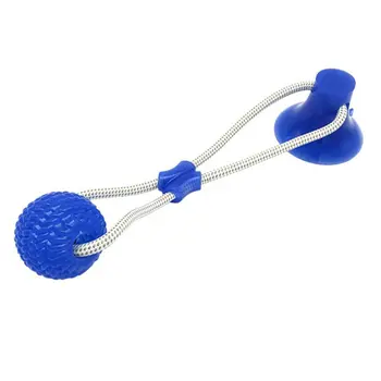 

Multifunction Pet Molar Bite Dog Toys Rubber Chew Ball Cleaning Teeth Safe Elasticity Soft Puppy Suction Cup Biting Toy