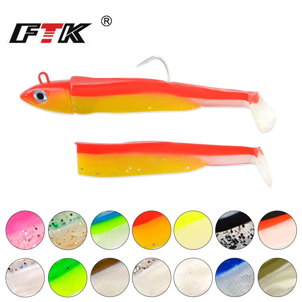 FTK black minnow bait pike head bait soft 5g/12g/25g perch fishing herring soft bait boat yard perch bait