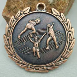 Médailles pour récompenser la médaille de Triathlon, médaille de sport à l'école, en Bronze or et argent, capacité de Communication/confiance en soi 