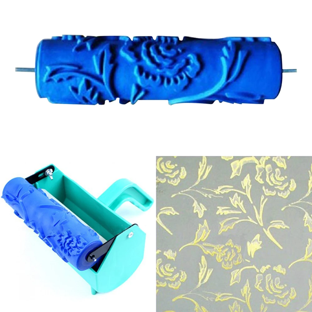Роза шаблон настенная декоративная картина краска ing машина для 7 дюймов роликовая щетка инструмент 3D узор обои краски ing инструменты