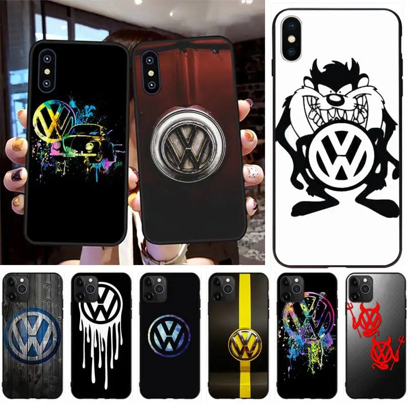 

NBDRUICAI German Volkswagen VW Cover Black Soft Shell Phone Case for iPhone 11 pro XS MAX 8 7 6 6S Plus X 5S SE XR case