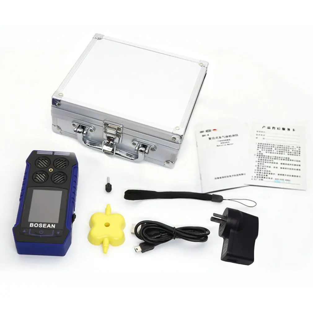 

BH-4S 4 in 1 Gas Detector Combustible Oxygen Carbon Monoxide Hydrogen Sulfide Toxic And Harmful Gas Concentration Detector