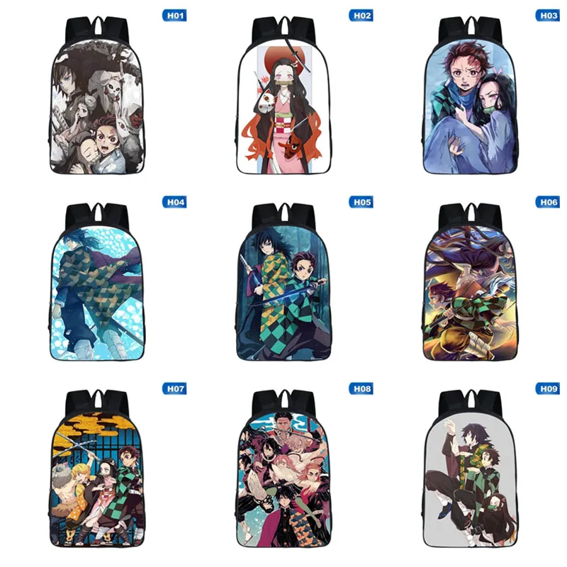 Anime Backpacks Demon Slayer: Kimetsu no Yaiba Kanroji Mitsuri schoolbag laptop bag Men Travel bags Backpacks