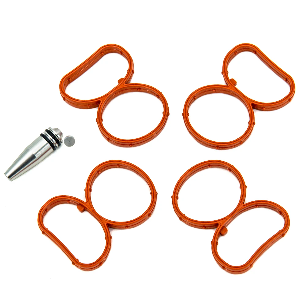 Auto Swirl Flap Blank Bung Flaps Removal Plug With 4 Gaskets For BMW N47 2.0D Engine Repair Replacement Accessories Kit