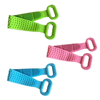 

Magic Silicone Brushes Bath Towels Rubbing Back Mud Peeling Body Massage Shower Extended Scrubber Skin Clean Shower Brushes