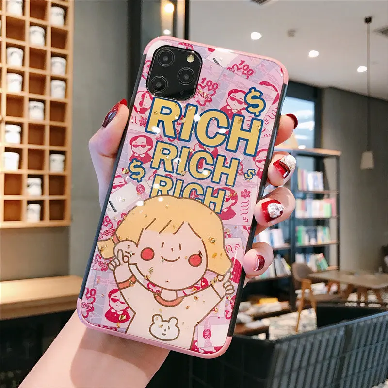 Мягкий силиконовый чехол для телефона iPhone 11 Pro Max 8 7 6 6S Plus милая девушка эпоксидный