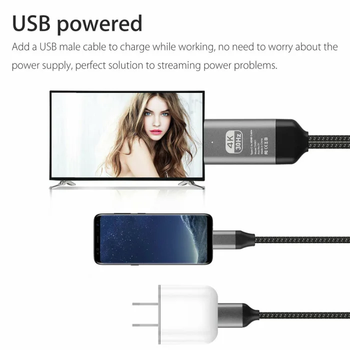 Горячий type-C к HDMI HDTV кабель для зарядки с адаптером для samsung Galaxy S10 S9 Note 9 BUS66