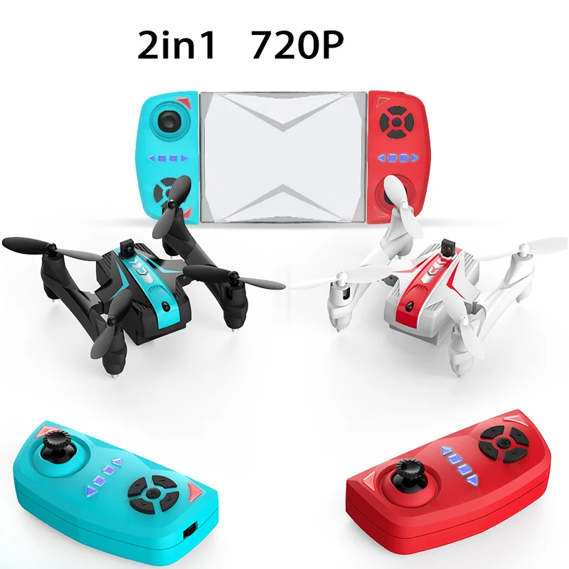 2in1 720P 2в1 мини инфракрасный боевой беспилотник с Hd камерой 720P FPV wi-fi-квадрокоптер складная игрушка Rc для детей высота удержания включает в себя 2 дрона - Цвет: 2in1 720P