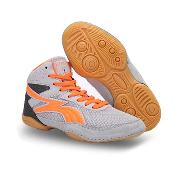 

New 2020 Kids Wrestling Shoes for Boy Red Gray Kids Sneakers Luxury Brand Big Boys Basketball Shoes Rubber Children Sport Shoes