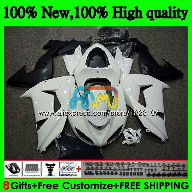 Корпус для KAWASAKI ZX 10 сотрудников отдела исследований ZX-1000 ZX-10R ZX1000 CC 06 07 16BS. 73 ZX 1000CC ZX 10R белого и черного цвета ZX10R 06 07 2006 2007 комплект обтекателей